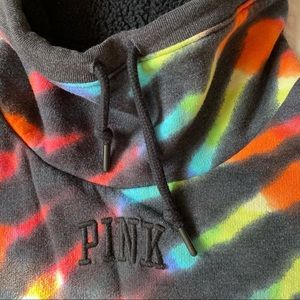 PINK Rainbow Zebra Sherpa Lined Pull Over